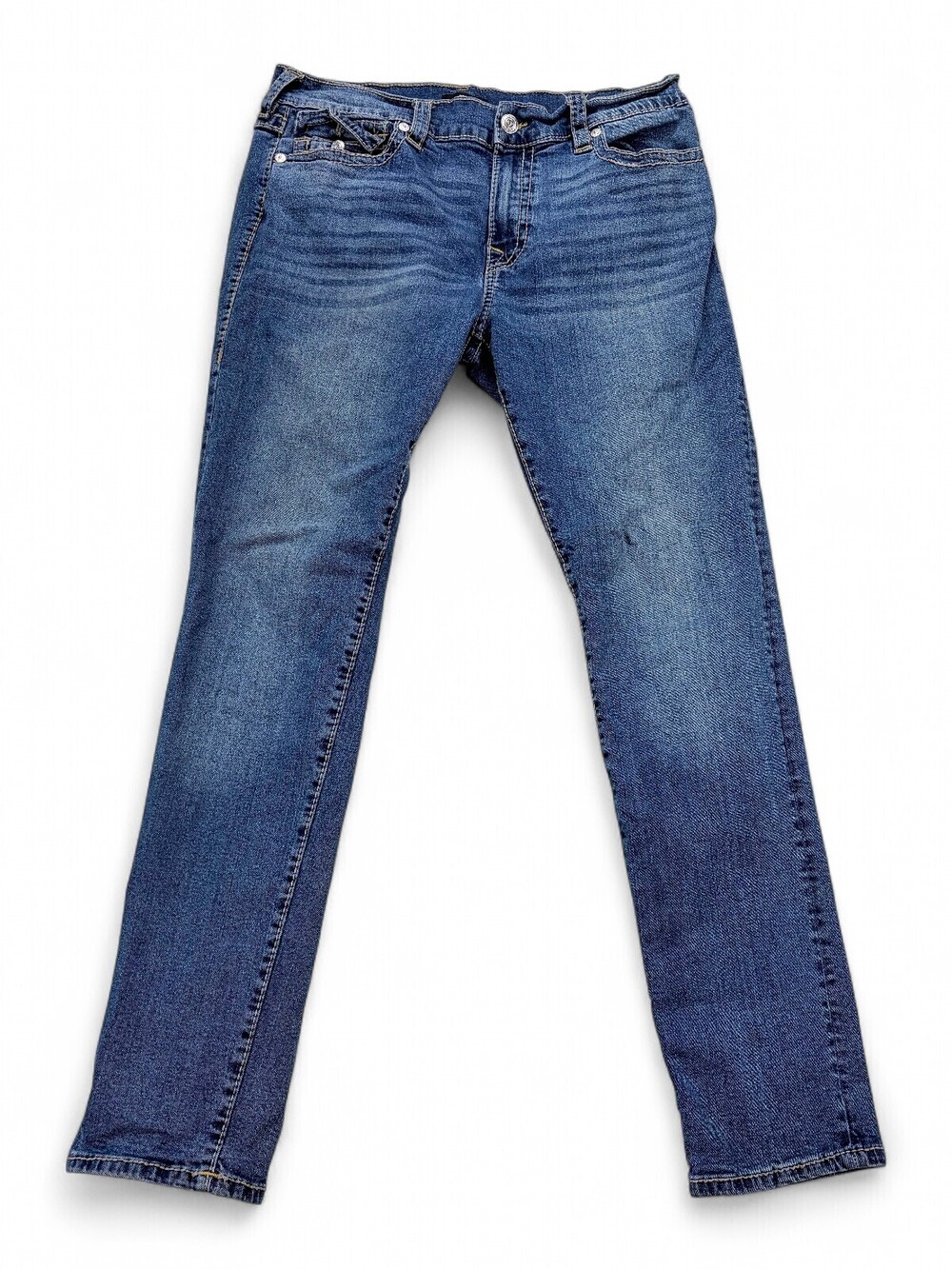 True Religion Rocco Relaxed Skinny Jeans XL 36 Indigo
